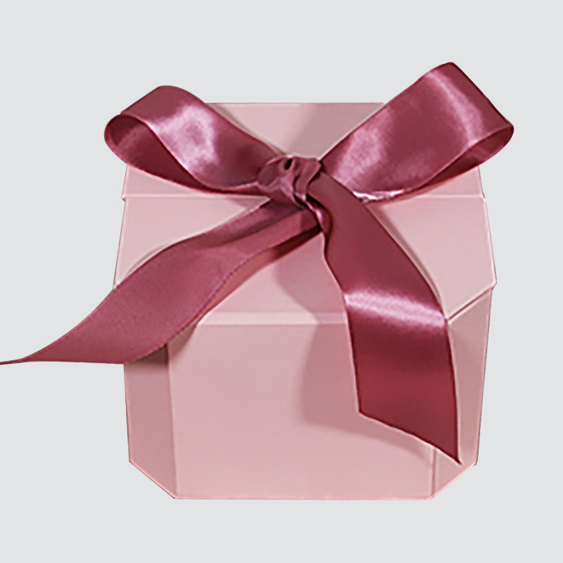 Roze zoete strik geschenkdoos vormige Flap kaars Cup chocolade prachtige geschenkdoos