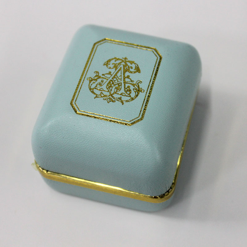 Delicate Hot Stamping Logo Box Ring Jewelry Box